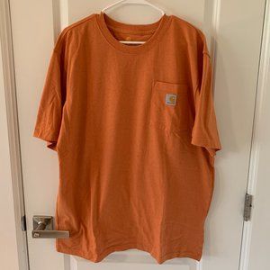 Carhartt Original Fit Tee, Orange Mens size L BRAND NEW